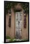 New Mexico, Santa Fe. Weathered Door to Home-Jaynes Gallery-Framed Photographic Print