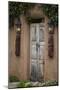 New Mexico, Santa Fe. Weathered Door to Home-Jaynes Gallery-Mounted Photographic Print