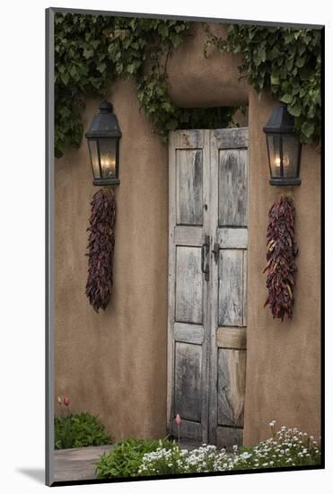 New Mexico, Santa Fe. Weathered Door to Home-Jaynes Gallery-Mounted Photographic Print