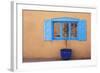 New Mexico, Santa Fe. Window and Pot-Jaynes Gallery-Framed Photographic Print