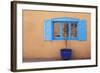 New Mexico, Santa Fe. Window and Pot-Jaynes Gallery-Framed Photographic Print