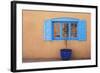 New Mexico, Santa Fe. Window and Pot-Jaynes Gallery-Framed Photographic Print