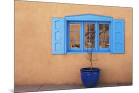 New Mexico, Santa Fe. Window and Pot-Jaynes Gallery-Mounted Premium Photographic Print
