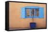 New Mexico, Santa Fe. Window and Pot-Jaynes Gallery-Framed Stretched Canvas