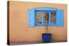 New Mexico, Santa Fe. Window and Pot-Jaynes Gallery-Stretched Canvas