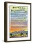 New Mexico, Scenic Desert View with Mornin' on the Desert Poem-Lantern Press-Framed Art Print