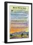 New Mexico, Scenic Desert View with Mornin' on the Desert Poem-Lantern Press-Framed Art Print