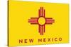 New Mexico State Flag - Letterpress-Lantern Press-Stretched Canvas