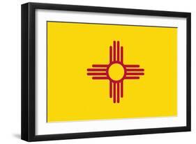 New Mexico State Flag-Lantern Press-Framed Art Print