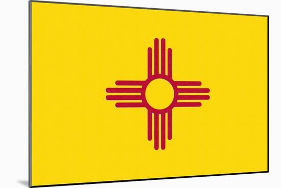 New Mexico State Flag-Lantern Press-Mounted Art Print