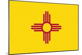 New Mexico State Flag-Lantern Press-Mounted Art Print