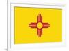 New Mexico State Flag-Lantern Press-Framed Premium Giclee Print