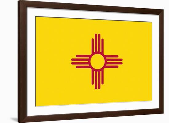 New Mexico State Flag-Lantern Press-Framed Premium Giclee Print