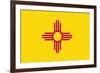 New Mexico State Flag-Lantern Press-Framed Premium Giclee Print