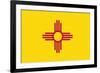 New Mexico State Flag-Lantern Press-Framed Premium Giclee Print