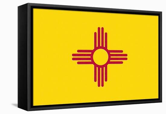 New Mexico State Flag-Lantern Press-Framed Stretched Canvas