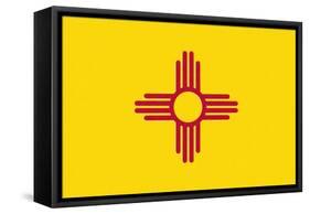 New Mexico State Flag-Lantern Press-Framed Stretched Canvas