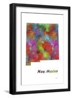 New Mexico State Map 1-Marlene Watson-Framed Giclee Print