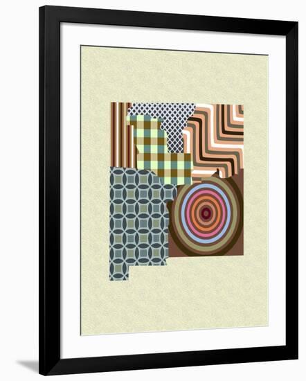 New Mexico State Map-Lanre Adefioye-Framed Giclee Print