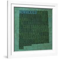 New Mexico State Words-David Bowman-Framed Giclee Print