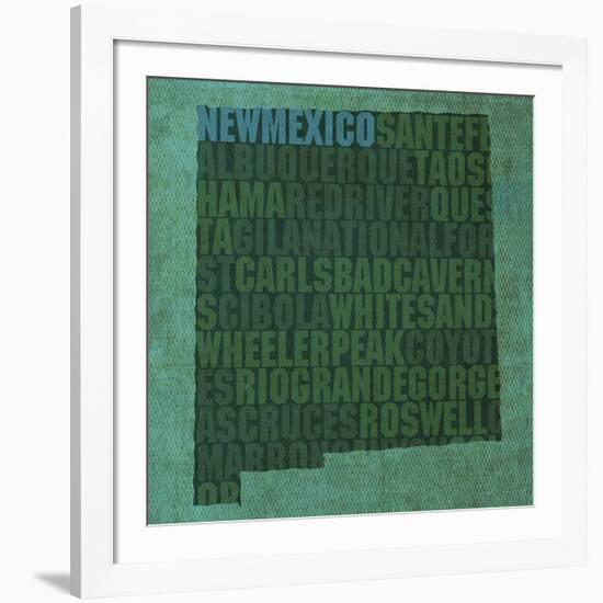 New Mexico State Words-David Bowman-Framed Giclee Print