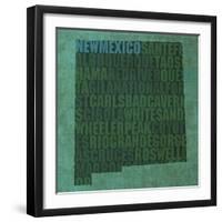 New Mexico State Words-David Bowman-Framed Giclee Print