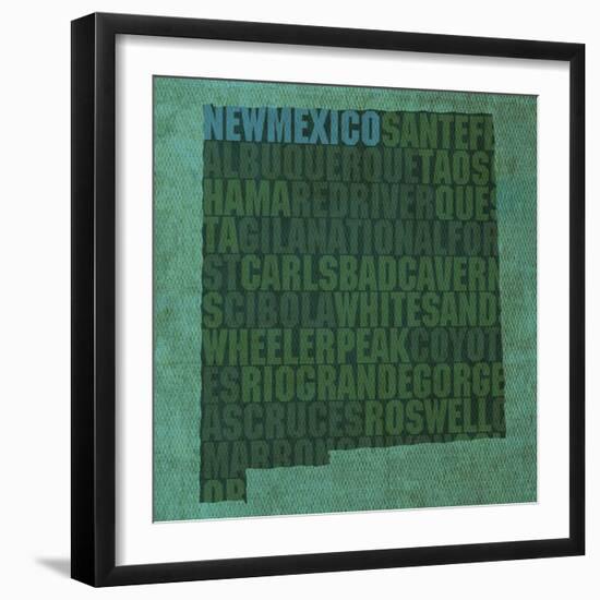 New Mexico State Words-David Bowman-Framed Giclee Print