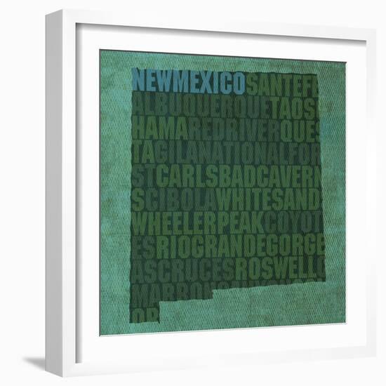 New Mexico State Words-David Bowman-Framed Giclee Print