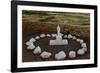 New Mexico. Statue of St Francis Outside Mission San Jose De La Laguna-Luc Novovitch-Framed Photographic Print