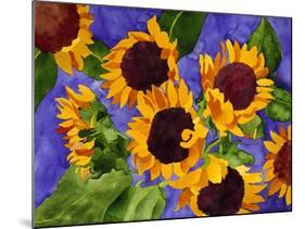 New Mexico Sunflowers-Mary Russel-Mounted Giclee Print