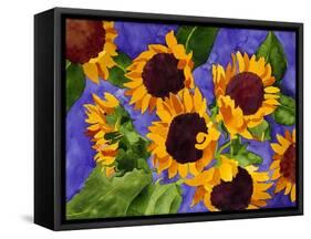 New Mexico Sunflowers-Mary Russel-Framed Stretched Canvas