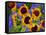 New Mexico Sunflowers-Mary Russel-Framed Stretched Canvas