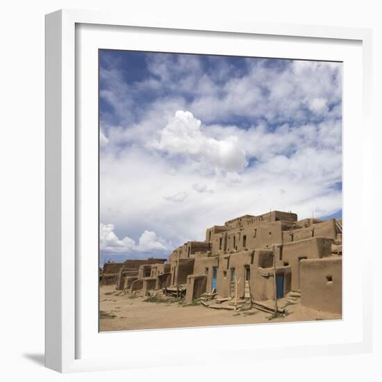 New Mexico. Taos Pueblo, Architecture Style from Pre Hispanic Americas-Luc Novovitch-Framed Photographic Print