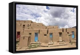 New Mexico. Taos Pueblo, Architecture Style from Pre Hispanic Americas-Luc Novovitch-Framed Stretched Canvas