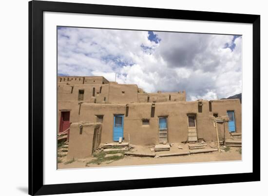 New Mexico. Taos Pueblo, Architecture Style from Pre Hispanic Americas-Luc Novovitch-Framed Photographic Print