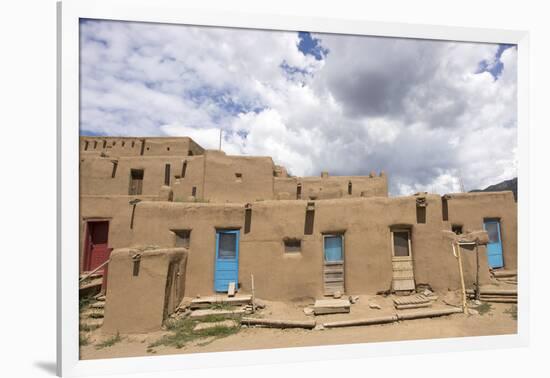 New Mexico. Taos Pueblo, Architecture Style from Pre Hispanic Americas-Luc Novovitch-Framed Photographic Print