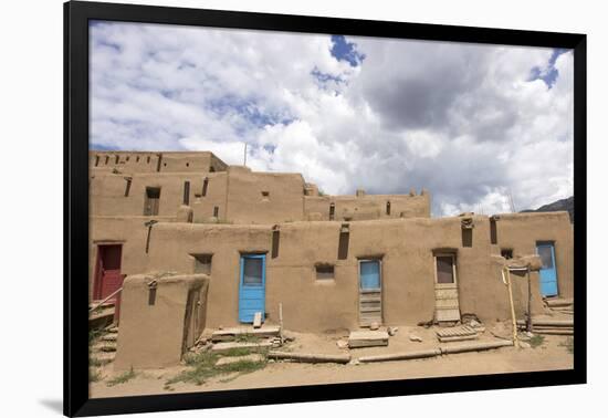 New Mexico. Taos Pueblo, Architecture Style from Pre Hispanic Americas-Luc Novovitch-Framed Photographic Print