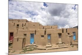 New Mexico. Taos Pueblo, Architecture Style from Pre Hispanic Americas-Luc Novovitch-Mounted Premium Photographic Print