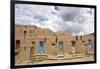 New Mexico. Taos Pueblo, Architecture Style from Pre Hispanic Americas-Luc Novovitch-Framed Premium Photographic Print