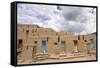 New Mexico. Taos Pueblo, Architecture Style from Pre Hispanic Americas-Luc Novovitch-Framed Stretched Canvas