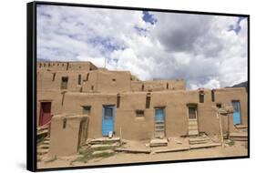 New Mexico. Taos Pueblo, Architecture Style from Pre Hispanic Americas-Luc Novovitch-Framed Stretched Canvas