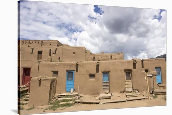 New Mexico. Taos Pueblo, Architecture Style from Pre Hispanic Americas-Luc Novovitch-Stretched Canvas