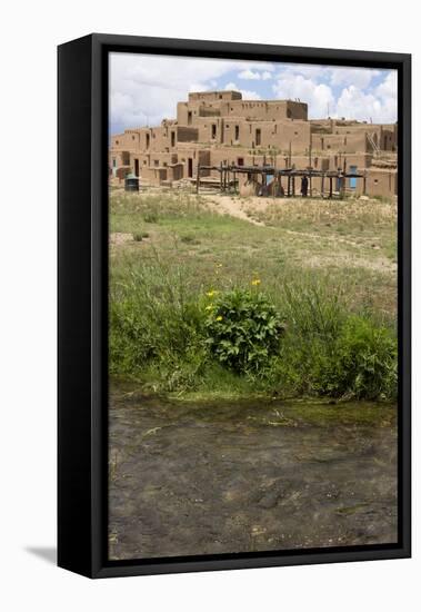 New Mexico. Taos Pueblo, Architecture Style from Pre Hispanic Americas-Luc Novovitch-Framed Stretched Canvas