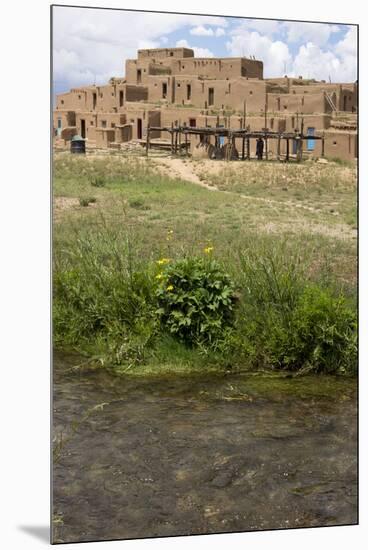 New Mexico. Taos Pueblo, Architecture Style from Pre Hispanic Americas-Luc Novovitch-Mounted Premium Photographic Print