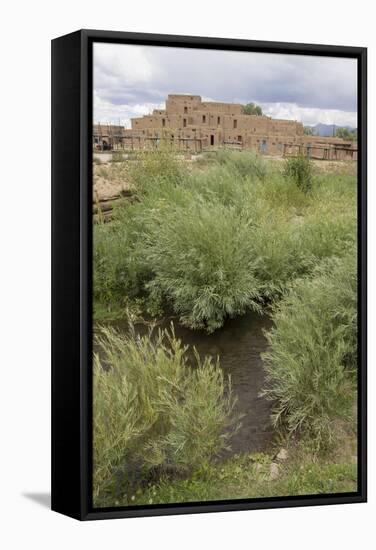 New Mexico. Taos Pueblo, Architecture Style from Pre Hispanic Americas-Luc Novovitch-Framed Stretched Canvas