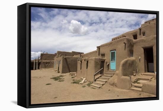 New Mexico. Taos Pueblo, Architecture Style from Pre Hispanic Americas-Luc Novovitch-Framed Stretched Canvas