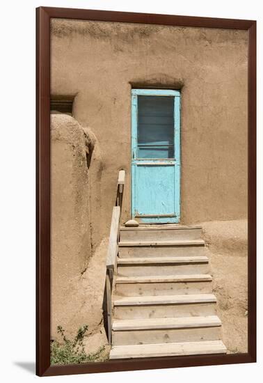 New Mexico. Taos Pueblo, Architecture Style from Pre Hispanic Americas-Luc Novovitch-Framed Photographic Print