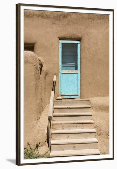 New Mexico. Taos Pueblo, Architecture Style from Pre Hispanic Americas-Luc Novovitch-Framed Premium Photographic Print