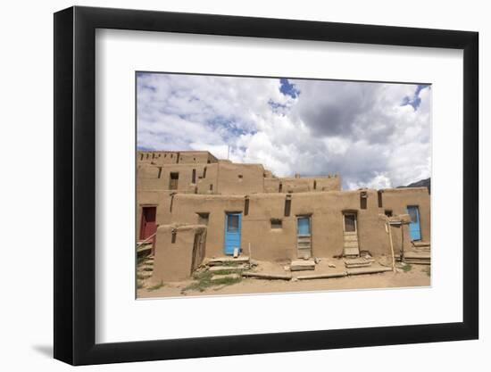 New Mexico. Taos Pueblo, Architecture Style from Pre Hispanic Americas-Luc Novovitch-Framed Photographic Print