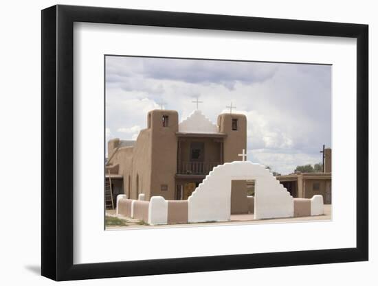 New Mexico. Taos Pueblo, Architecture Style from Pre Hispanic Americas-Luc Novovitch-Framed Photographic Print